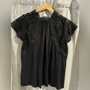 Large cable and gauge lace blouse.  New with tags.